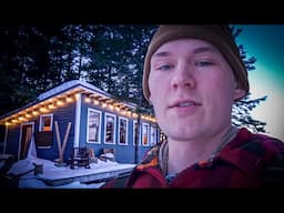Log Cabin Build on Off-Grid Island || Door Frame and Homestead Plans
