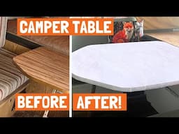 Table Remodel with Contact Paper Pop Up Camper