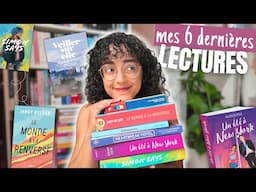 Mes 6 derniers ROMANS lus 📖☀️ amour, famille, art, cœurs brisés et cœurs réparés