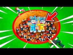 ÚLTIMO a SOBREVIVER no BURACO GANHA! Servidor com 100 Jogadores - Brancoala Games