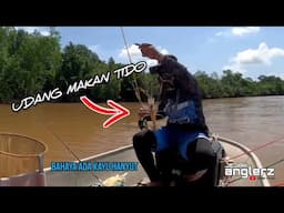 Bahaya Kayu Hanyut Ketika DiSungai || Memancing Udang Makan Tido
