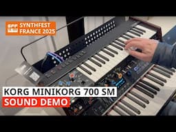 KORG MINIKORG 700SM Sound Tweaking Demo | SynthFest France 2025