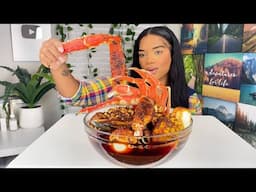 KING CRAB SEAFOOD BOIL IN A BOWL WITH SPICY RAMEN | SEAFOOD BOIL MUKBANG |