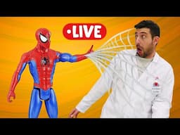 🔴 LIVE Les aventures de Spider Man. Jeux avec les super-héros pour enfants
