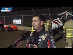 KYLE LARSON FLIES INTO CATCHFENCE - 2025 World Of Outlaws @ Plymouth