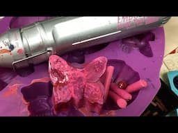 Using a heat gun to  Recycle crayons!
