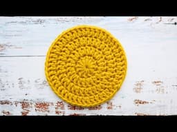 🟡 How to Crochet a Seamless Flat Circle | No Visible Chains or Slip Knots!
