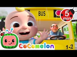 Wheels on the Bus (School Version) | COCOMELON 🍉 | Nursery Rhymes & Lullabies | Baby & Kids Songs