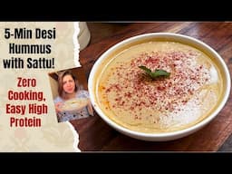 Indian-Style Sattu Hummus Recipe | Fast, Protein-Packed, No-Boil, Healthy Dip | Weight Loss Plan