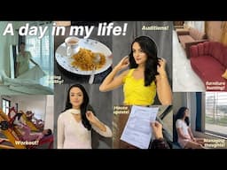 A Day In My Life🧘🏻‍♀️: managing thoughts, workout, house update, new furniture, auditions & more!