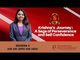 Krishna C’s Inspiring CSE Journey | Quit IT Career to Crack UPSC 2024 | AIR 139