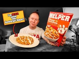 My first time eating Hamburger Helper's Cheesy Enchilada box.