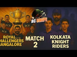 Match 2 After Auction! RCB 🆚 KKR | Shreyas Iyer vs Sunil Narine | Real Cricket Swipe Gameplay LIVE