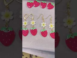 Shrink Plastic Strawberry Earrings