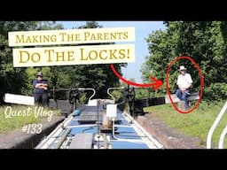 Getting The Parents To Do All The Locks For Us! Tackling Tardebigge Lock Flight | Quest Vlog #133