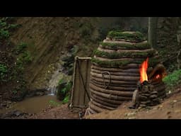 Building a Magical Solo Shelter in the Rainy Forest 🌧️ | Bushcraft & Survival by Green Silence