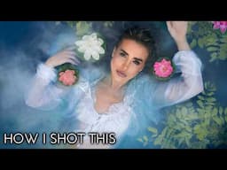 HOW I SHOT THIS | Natural light portrait shoot outdoors in a GARDEN POOL