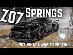 My FIRST Ride With Z07 Springs On My C8 Corvette Z06 Surprised Me!