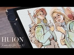 Do Digital watercolor sketches with me ✨| Huion Kamvas 16 (gen 3) unboxing + review