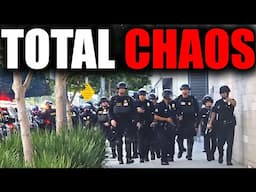 MASSIVE UNREST CLASHES WITH POLICE IN LOS ANGELES *FOOTAGE*