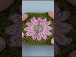 Daisy Granny Square Tutorial croșetat 3