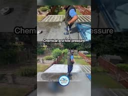 Chemical and low pressure ✨ #pressurewashing #upvcroof