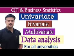 Univariate/Bivariate/Multivariate data analysis/Malayalam