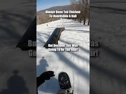Guess It Wasn’t The Year😂 #snowboarding #skiing #learning #park #progress #fail #rail #lol #snow