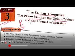 ICSE class 10 Civics chapter 3 The Union Executive