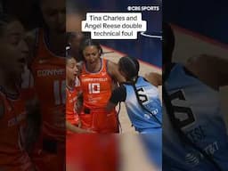 Reese and Charles were both issued technical fouls after Reese’s hair was pulled #shorts