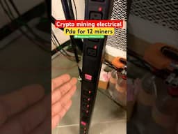 Electrical setup for 12 asic miners in single Pdu🔥 Crypto Mining India🇮🇳 #bitcoinmining #antminer