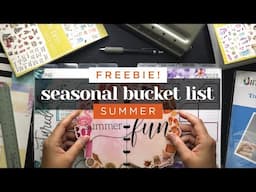 DIY SUMMER BUCKET LIST PLANNER INSERT + FREE PRINTABLE! Discbound Classic Happy Planner Setup