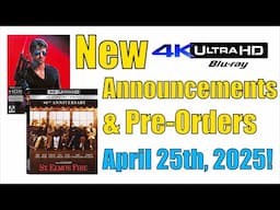 New 4K UHD Blu-ray Announcements & Pre-Orders for April 25th, 2025!