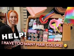 moving vlog: pack all my HAIR DYES with me 😮‍💨💨