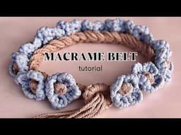 DIY Macrame Belt Tutorial │ Macramé Belt With Flowers