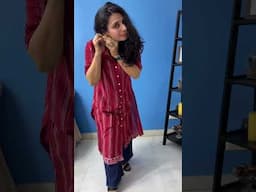 Kurta with jeans kurta with jeans get Ready with me wide leg jeans #punjabi #myntra #kurti #kurta