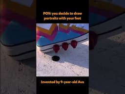 POV: you decide to draw portraits with your feet 🦶