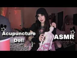 Fast ASMR on Acupuncture Doll ( Long Nail Tapping, Scratching, Massaging )