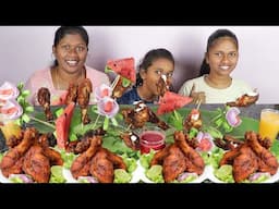 20X Hot🍗And Spicy Chicken Leg🍗Piece With Water Melon Fun Game In Eating Vlog In Tamil Foodies
