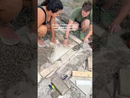 how we lay bricks on our path so they stay  put