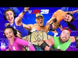 We Taught Our Family to Play WWE 2k25 (Family Battle!)