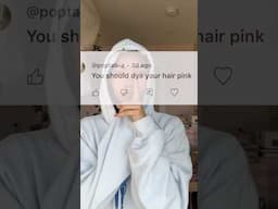 soo.. I DYED MY HAIR PINK #pink #hairtransformation #aesthetic #grwm