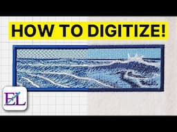 How to Digitize a Wave Design for Machine Embroidery! Step-by-step
