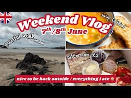 WEEKEND VLOG: 7th/8th June - afternoon tea, coastal walks, grumpy bulls and crafty unpacking #glp1