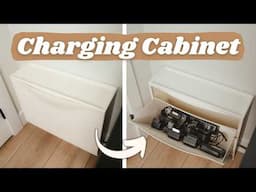 $45 IKEA CHARGING CABINET HACK *shoe storage turned sleek charging hub*