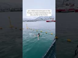 Would you dare? 😮 #coldplunge #visitnorway #arcticcircle
