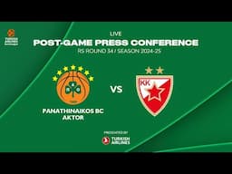 Panathinaikos BC AKTOR – Crvena Zvezda | Post-Game Press Conference | Euroleague – R34