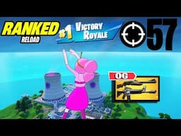 Intense Ranked Reload Solo Squads | 57 Eliminations With Princess Bubblegum In Fortnite!