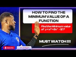 How To Find The Minimum Value Of A Function