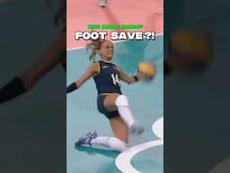 Insane FOOT Saves in Volleyball 🤯